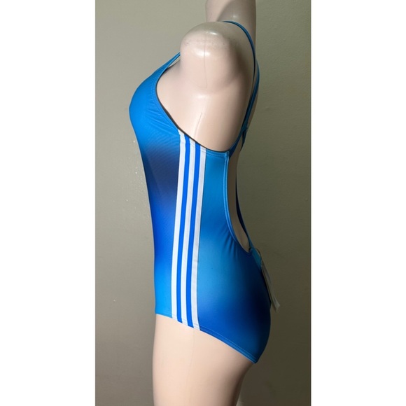 NWT Adidas Blue One-Piece Racerback Swimsuit - Picture 5 of 12